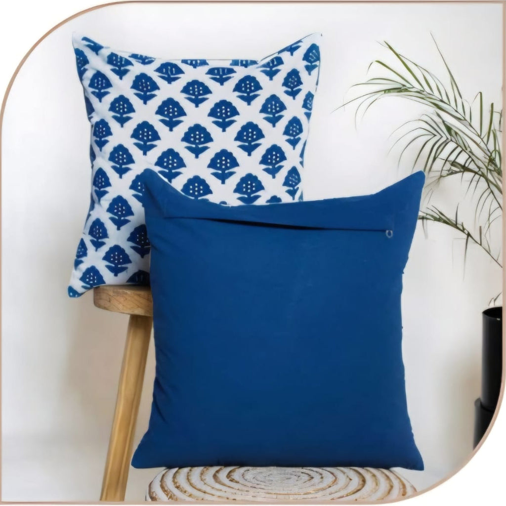 Indigo Arna Cushion cover |Hand Blockprint