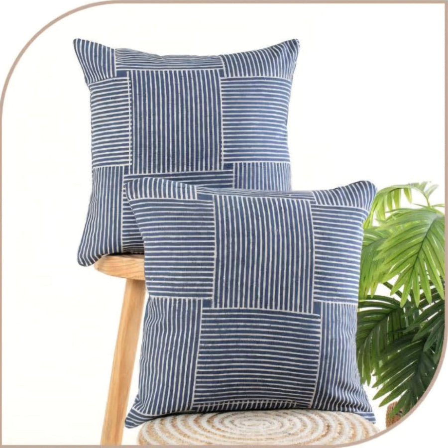 Indigo Neerja Cushion cover |Hand Blockprint
