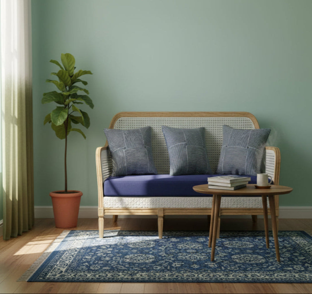 Indigo Neerja Cushion cover |Hand Blockprint